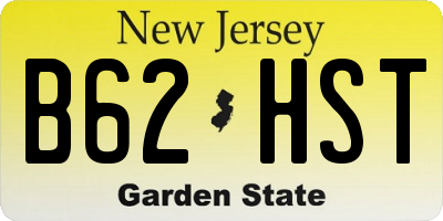 NJ license plate B62HST