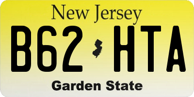 NJ license plate B62HTA