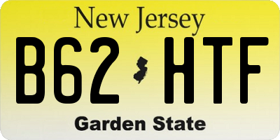 NJ license plate B62HTF