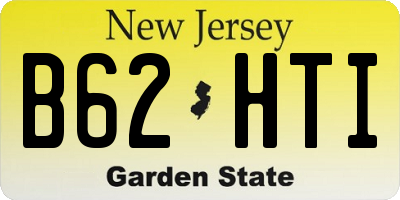 NJ license plate B62HTI