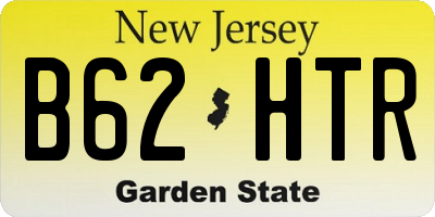 NJ license plate B62HTR