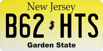 NJ license plate B62HTS