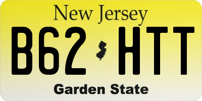 NJ license plate B62HTT