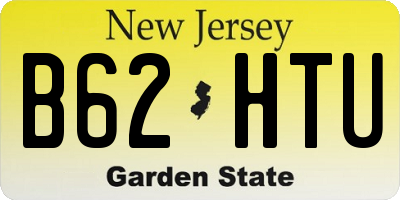 NJ license plate B62HTU