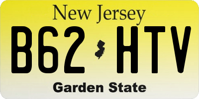 NJ license plate B62HTV