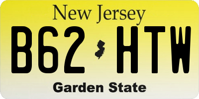 NJ license plate B62HTW