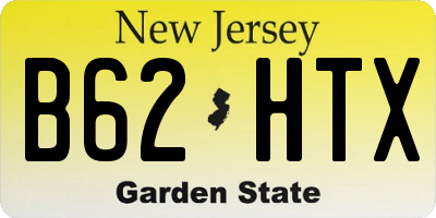 NJ license plate B62HTX