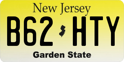 NJ license plate B62HTY