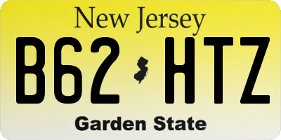 NJ license plate B62HTZ