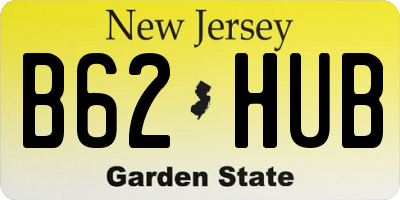 NJ license plate B62HUB