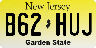 NJ license plate B62HUJ