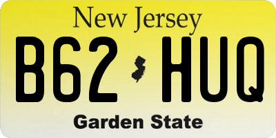 NJ license plate B62HUQ