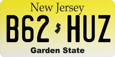 NJ license plate B62HUZ