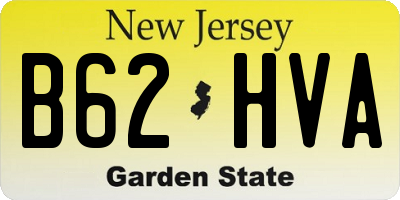 NJ license plate B62HVA