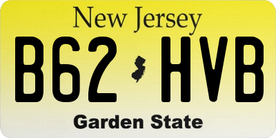 NJ license plate B62HVB