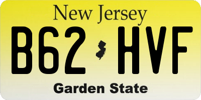 NJ license plate B62HVF