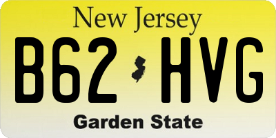 NJ license plate B62HVG