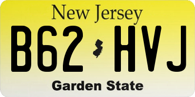 NJ license plate B62HVJ