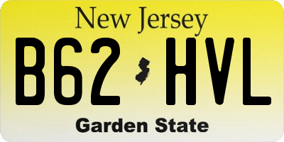 NJ license plate B62HVL
