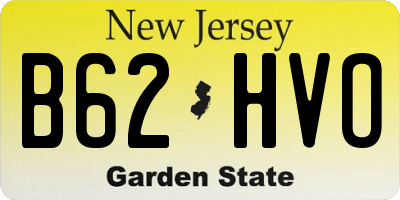 NJ license plate B62HVO