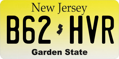 NJ license plate B62HVR