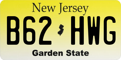NJ license plate B62HWG