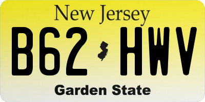 NJ license plate B62HWV