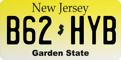 NJ license plate B62HYB