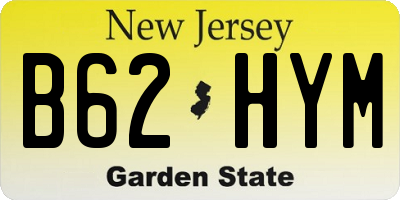 NJ license plate B62HYM