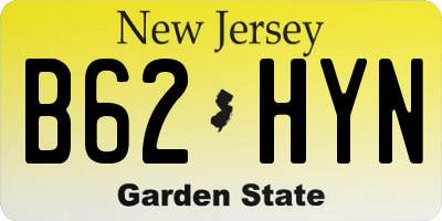 NJ license plate B62HYN