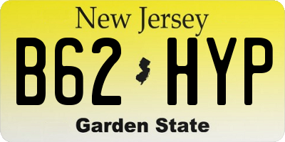 NJ license plate B62HYP