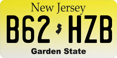 NJ license plate B62HZB