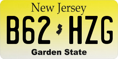NJ license plate B62HZG