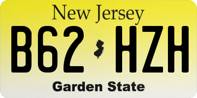 NJ license plate B62HZH