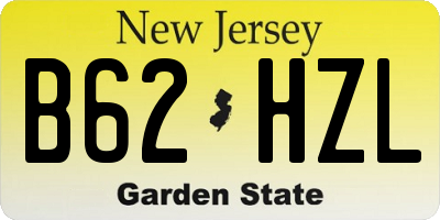 NJ license plate B62HZL