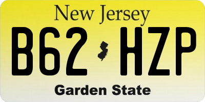 NJ license plate B62HZP