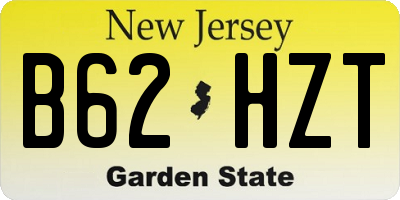NJ license plate B62HZT