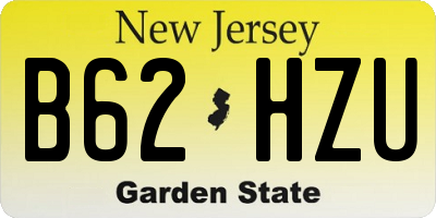 NJ license plate B62HZU