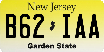 NJ license plate B62IAA