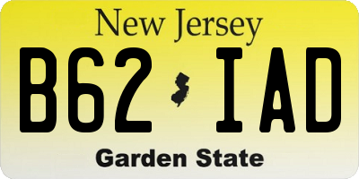 NJ license plate B62IAD