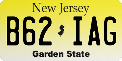 NJ license plate B62IAG