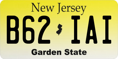 NJ license plate B62IAI