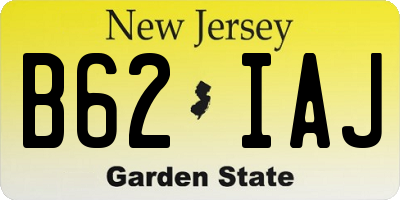 NJ license plate B62IAJ