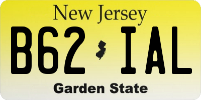 NJ license plate B62IAL