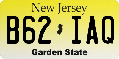 NJ license plate B62IAQ