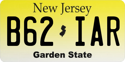 NJ license plate B62IAR