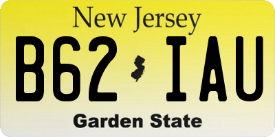 NJ license plate B62IAU