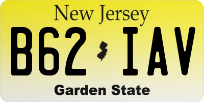 NJ license plate B62IAV