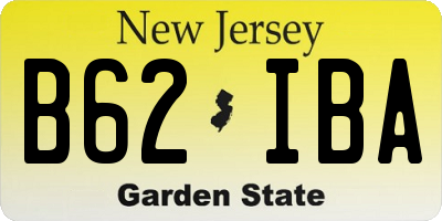 NJ license plate B62IBA