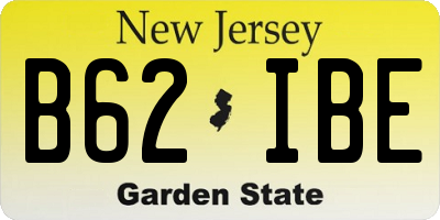NJ license plate B62IBE
